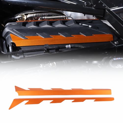 Image of CHEAYAR Engine Bay Panel Cover Compatible with Chevrolet Corvette C8 2020-2023, Engine Shroud Cover Panel Trims, C8 Accessories 2PCS (Engine Bay Trim - Orange Color)