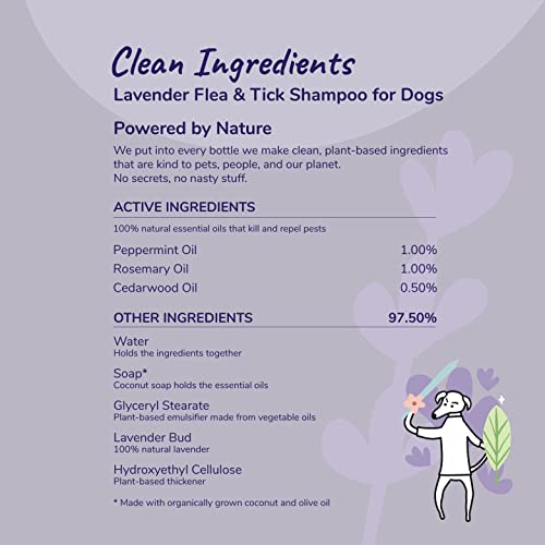 Kin+Kind Flea And Tick Spray And Shampoo Kit- Shampoo And Spray Set- Shampoo For Dogs, Spray For Dogs- For Tick And Flea Control Shampoo And Repel Spray- Lavender, 12 Oz Each #TOP3