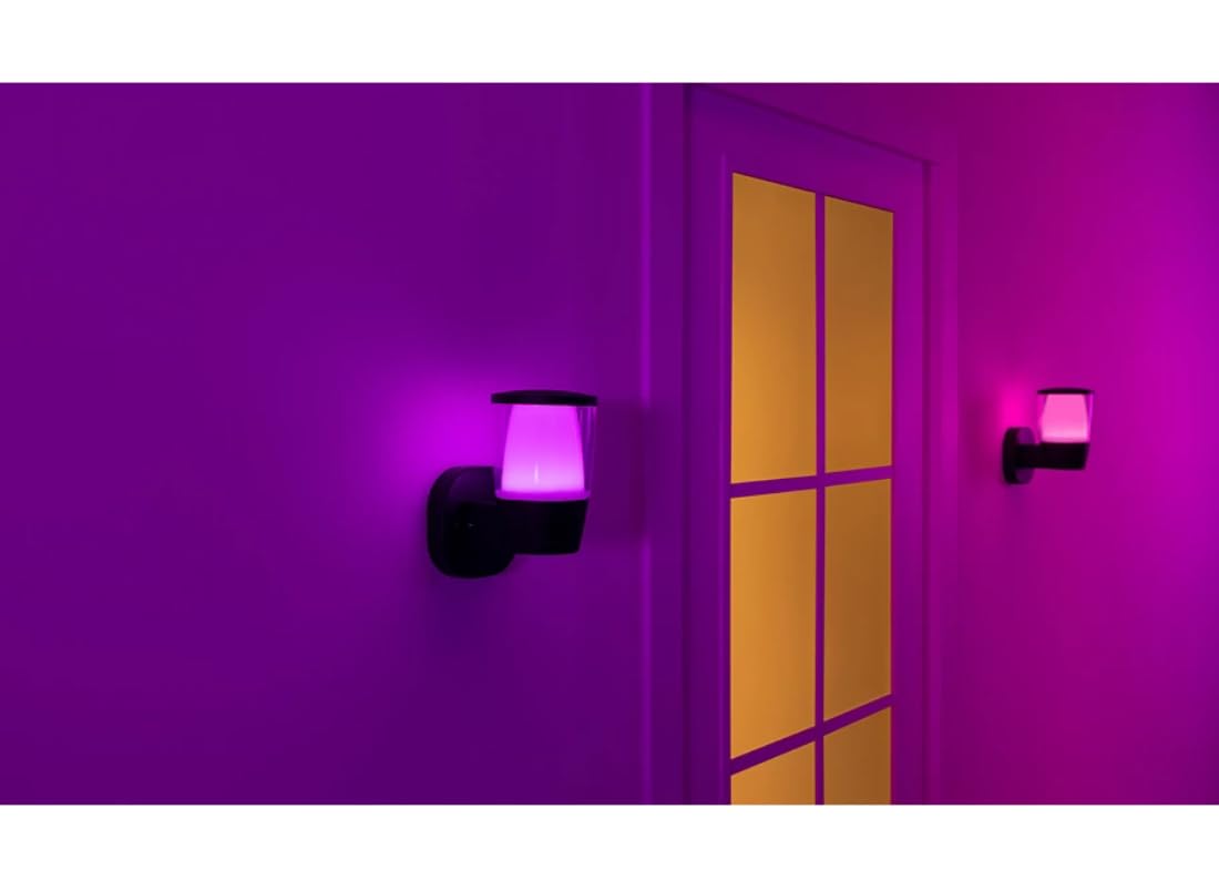 WiZ Lampada da Parete Smart Elpas WiFi, per Esterni, Luce Bianca o Colorata, Dimmerabile, 8.5W, Tecnologia SpaceSense, Controllo Vocale (Alexa, Apple HomeKit, Google Home)