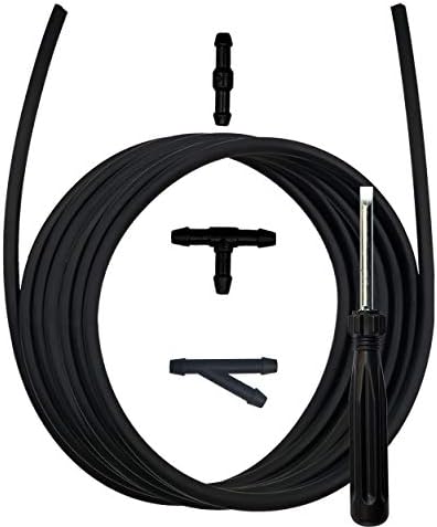 Naviurway Universal Windshield Washer Hose Fluid Tube Replacement Kit Connectors for Car Water Pump and Nozzles (118 inch)