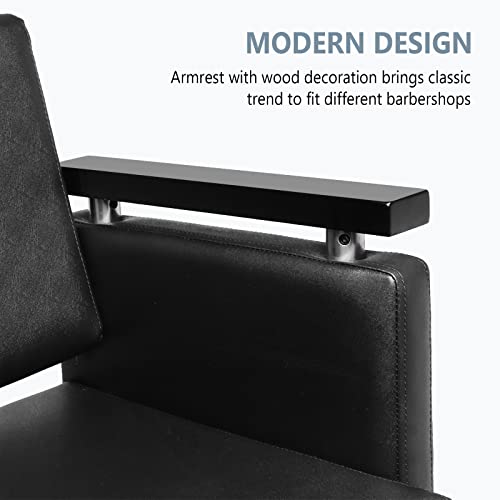 Omysalon Hydraulic Styling Chair For Hair Salon, Modern Hairdressing Barber Chair W/Square Base & Footrest, 360 Degrees Swivel, Beauty Spa Equipment #TOP7