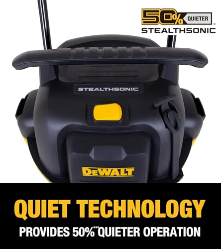 Image of DEWALT 16 Gallon STEALTHSONIC Poly Wet /Dry Vacuum, DXV16P-QTA Noise Reduction Vac, Heavy Duty Shop Vacuum for Jobsite /Workshop, Reduce Motor Noise, Yellow