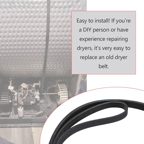 eMagTech 7PH2012 Wäschetrockner-Riemen Kompatibel mit Logik LCD8W18 LCD7W18 Breite 11,2 Mm Umfang 2012 Mm Wäschetrockner-Zubehör für Zuhause Hotel Schwarz