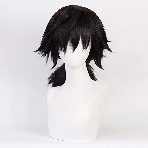 HIROAKIYA Giyuu Tomioka Cosplay Peruca, Demon Slayer Kimetsu no Yaiba Cosplay Giyuu Tomioka Peruca c
