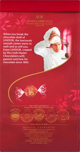 Image of Lindt LINDOR Double Chocolate Milk Chocolate Candy Truffles, Milk Chocolate with Smooth, Melting Truffle Center, 5.1 oz. Bag (Pack of 3)