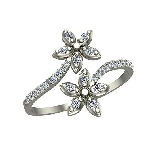 dishis 18k Yellow/White/Rose Gold Diamond Ring for Women-picture-37