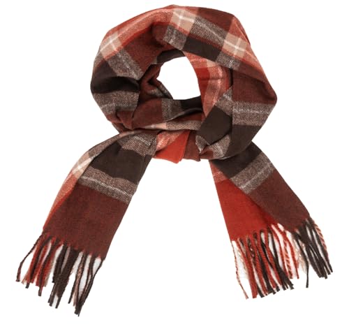 Winter Plaid Scarf for Women Men - Cashmere Feels Warm Tartan Scarves Long Shawl Wrap4