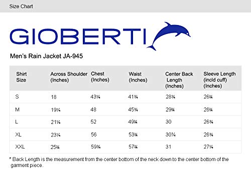 Gioberti Men's Waterproof Rain Jacket, Black, L #TOP5