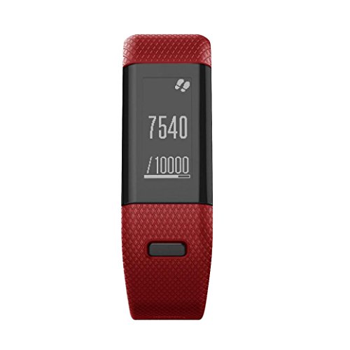 Malloom® pour Garmin Vivosmart HR Bande Poignet Bracelet Silicone Remplacement Silicagel Soft Bande Montre à Bracelet de Rechange (Rouge, pour Garmin Vivosmart HR +) Cover