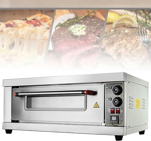 3200W Commercial Electric Pizza Oven Maker, Portable Outdoor Fired Pizza Oven, 50-400 °C Stainless Steel Snack Toaster Oven, for Home Restaurant