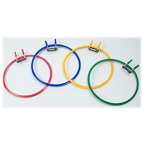 Milageto 8.7'' Adjustable Embroidery Hoop Circle Stitch Plastic Spring Tension Adults Kids Beginners Diy Needlecraft Sewing Supplies Accs, Red, 22Cm #TOP3