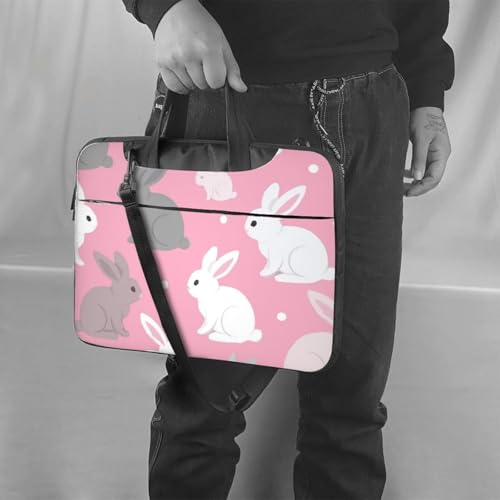 Bolso para laptop impermeable gris y blanco 14 pulgadas miniatura 2