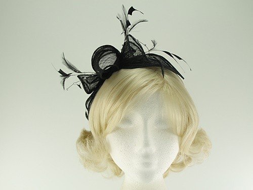 Bibi en strass noir Max and Ellie la solution pour coiffure de mariage réussie - 3