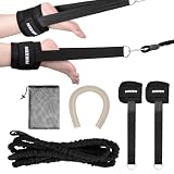 Hikeen Swim Ankle Straps 4M Swimming Tether with Metal Buckle & Bumper Strips Stationary in Place Swim Training Leash Swimming Aquatic...