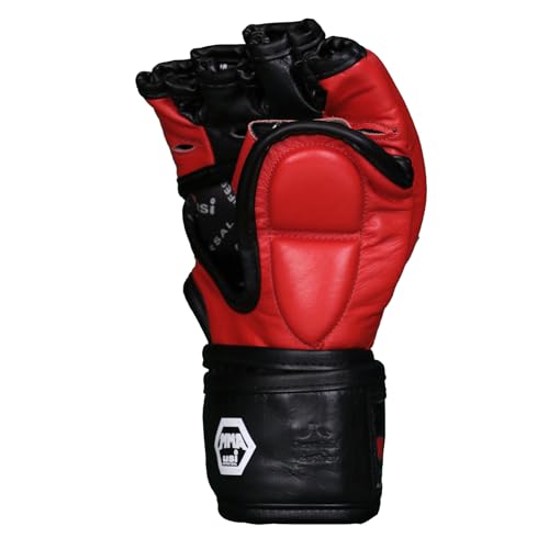 USI UNIVERSAL MMA Gloves for Men & Women, 618E1 Martial Arts Bag Gloves, Sparring, Muay Thai, MMA (L/XL, Red)
