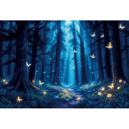 Toile de fond forêt sombre pour masquer un mur d'anniversaire
