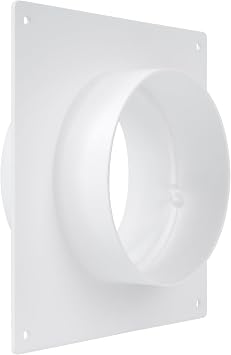 Repa Market 4 Inch Duct Connector Flange Plastic Round Male Fit Vent Pipe Adapter Wall Plate HVAC Exhaust & Intake Coupling Airflow Fitting for Ventilation and Cooling Systems