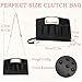 Imagen de RAVUO Bolso Fiesta Mujer Bolso Mano Cartera de Mano de Cuero PU Bolso Bandolera Clutch Bolso Fiesta Negro para Boda Bombonera Ceremonia Novia Baile