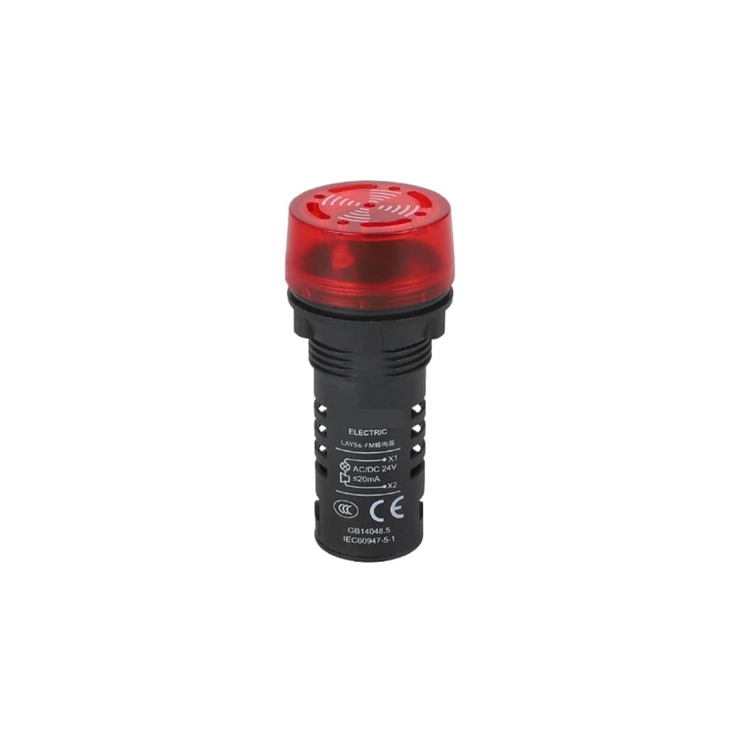 Buzzer LAY5s-FM red Alarm Intermittent Flashing 220V Sound and Light Warning Light 24V