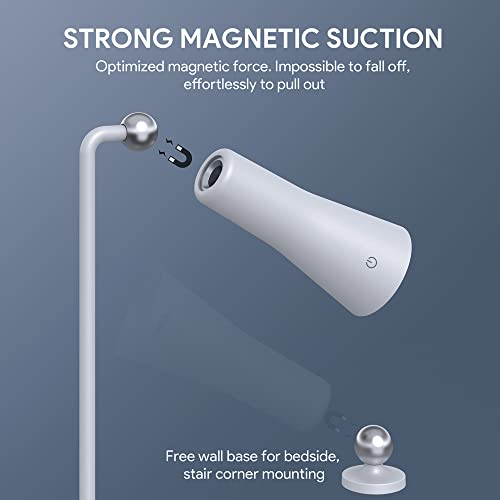 Led Table Lamp, Multifunctional Desk Lamp With 2 Magnetic Balls, 360° Eyes Caring Cordless Wall Light Reading Lamp Bedside Lamp, 3 Brightness Levels, Rechargeable Reading Light For Home Office Bedroom #TOP2