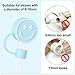 Whaline 6Pcs Lightning Smiling Face Straw Covers Preppy Silicone Reusable Straws Toppers 0.4 Inch for 30 & 40 OZ Tumbler with Handle Double Sided Cute Straw Tip Cover Cap for One Silly Goose Party