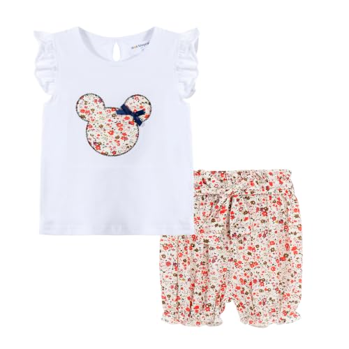 Image of Mud Kingdom Girls Outfits Cute Cartoon Polka Dots Summer Holiday Clothes Sets