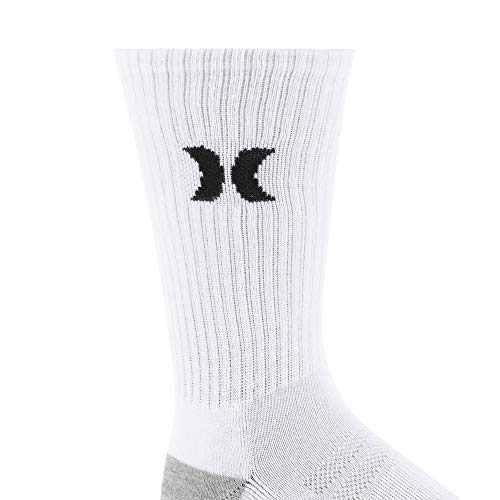 Hurley Men's 6 Pack 1/2 Terry Crew Socks3