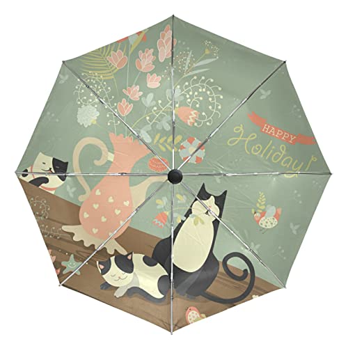 Parapluie automatique coupe-vent protection UV pliant compact