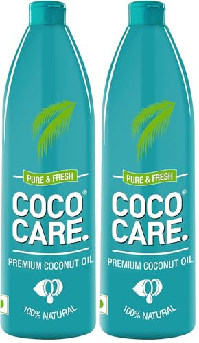 Image of Cococare Coconut Oil 100% Pure & Natural 500ml | Made from Finest Handpicked Dala Khopra from Kerala | Fresh Natural Fragrance | No Added Chemicals, Preservatives or Artificial Perfumes (Pack of 2)