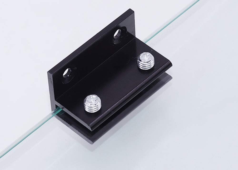 glass holder, aluminum alloy glass clamp bracket bracket clamp cabinet 0.32"（8mm）-0.48"（12mm） thickness (8pcs)