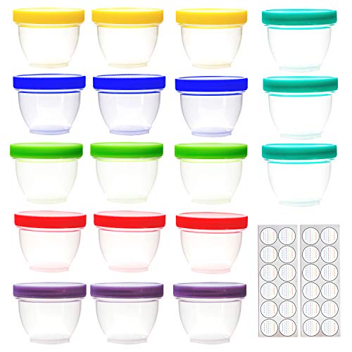 18 Pack Baby Food Storage, 4 Ounce Baby Food Containers with Lids, 6