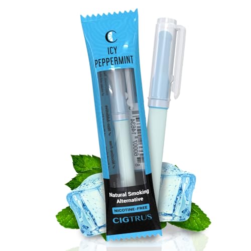 Cigtrus Quit Smoking Aid – Natural Smokeless Inhaler – Non-Electric, Nicotine-Free & Travel-Safe – 1-Piece ICY Peppermint