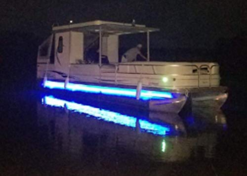 Green Blob Outdoors Pimp My Pontoon Blue Neon Style LED Boat Deck Lighting Kit with Bonus Red & Green Navigation Lights DIY Pontoon Under Deck Lighting kit for Pontoon Boats (Blue, 25) - Thumbnail 7