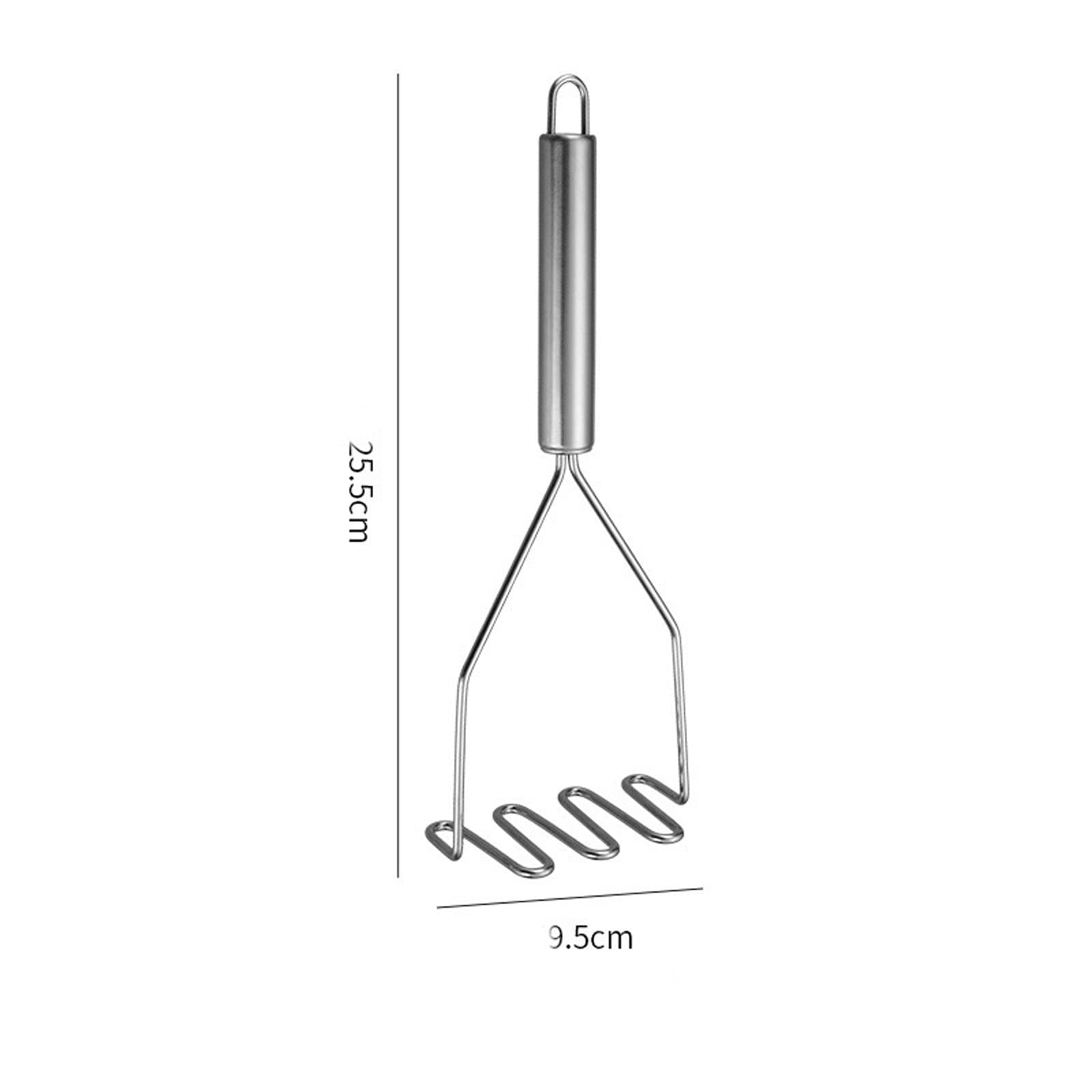 Stampfer Edelstahl Kartoffelstampfer Obst Gemüse Druckschlammmaschine KitchenFood Crusher Ergänzende Gadget-Stampfer (Color : Wavy)