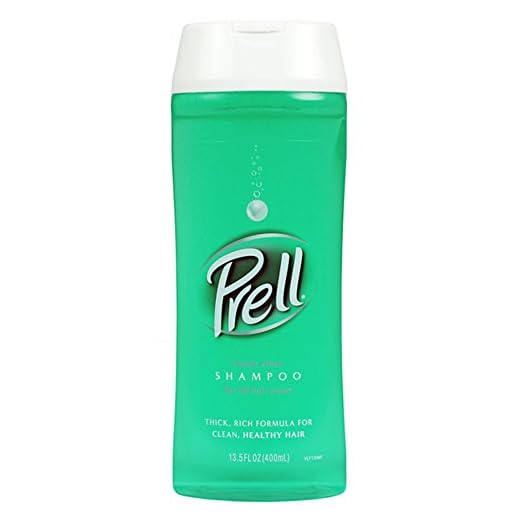 Prell Classic Clean Shampoo, Leaves Hair Healthy, Shiny and Full of Texture without Causing Dryness, Alcohol Free, 13.5 Fl Oz, Pack of 6