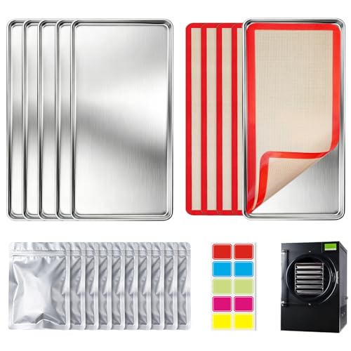 Medium Stainless Steel Trays with Mats