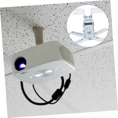 Soporte de techo para proyector blanco Gatuida en acero sólido para hogar 7