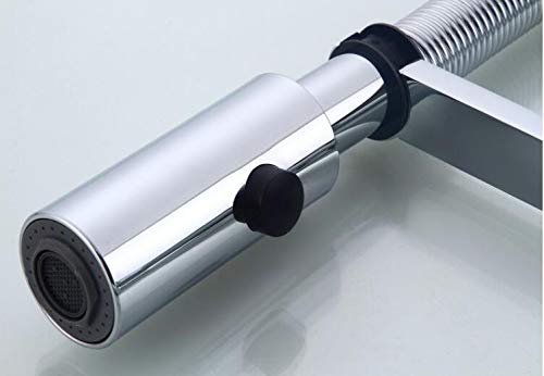 Mitigeur d'évier chromé de cuisine avec douchette extractible et rotation 360 - 5