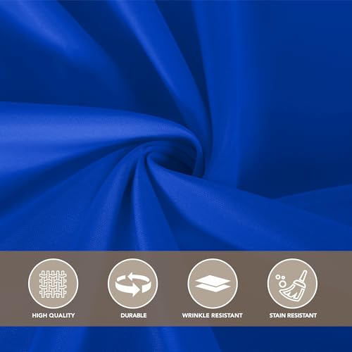 Image of sancua Royal Blue Round Tablecloths 70 Inch (Fit 20-58 Inch Tables), 6 Pack