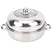 Nikou Patelnia do gotowania na parze garnek na warzywa kosz ze stali nierdzewnej zestaw garnków do gotowania w gospodarstwie domowym, 28 cm