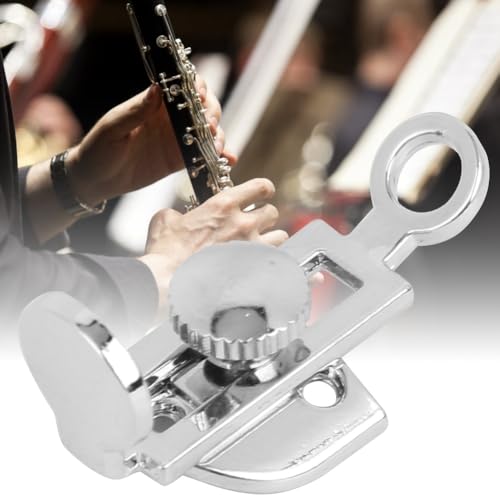 Chiffonade Silver Clarinet Thumb Rest with Screws - Adjustable Clarinet Thumb Finger Rest Metal Finger Support for Woodwind Instrument Accessories