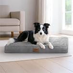 Sytopia Indestructible Dog Bed for Large Dogs Clearance Washable, Chew Proof Orthopedic Pet Bed with Removable Cover and Anti-Slip Bottom, Deluxe Waterproof Dog Crate Bed- XL Dog Bed