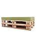 Arketicom Pallet One CHEOPE - Cojin Asiento para Sofa en Euro Palet con tejido para Exterior Impermeable y Desenfundable - interior Espuma de Poliuretano Alta Densidad Made In Italy Hecho a ManoMedidas 80x60x10 Cm: Color 026-Pistacho