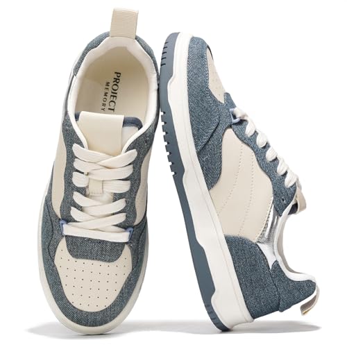 Project Cloud Sneakers for Women - Dunks Woman Comfortable Memory Foam Shoes for Women Footwear, Vegan Leather Women's Fashion Sneakers, Non-Slip Womens Shoes Machine Wash (Kiki)