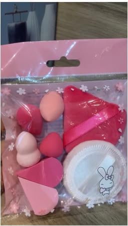 Esponjas kit 8 peças, Espuma Veludo, Gota para Base, Mini esponjas para Corretivos e Contornos