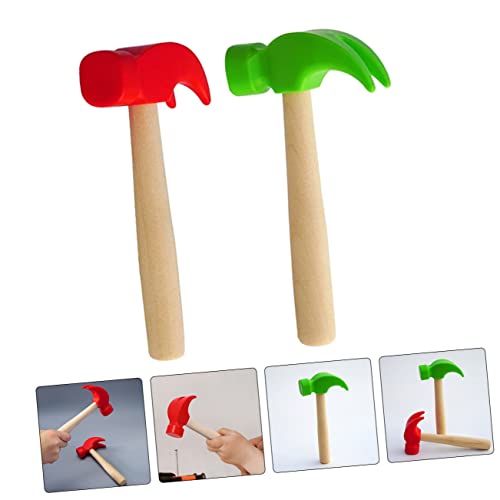 BESTonZON 10 Pcs Martelo Simulado martelo de manutenção banco de martelo de madeira Ferramenta de br