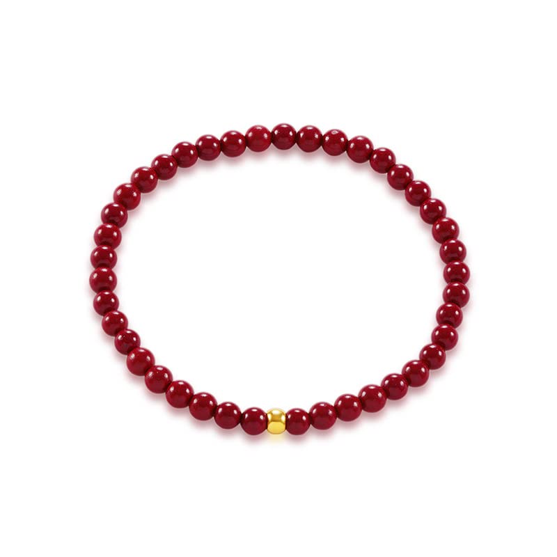Bracelet cinabre en or 14 carats, un lien précieux de transmission