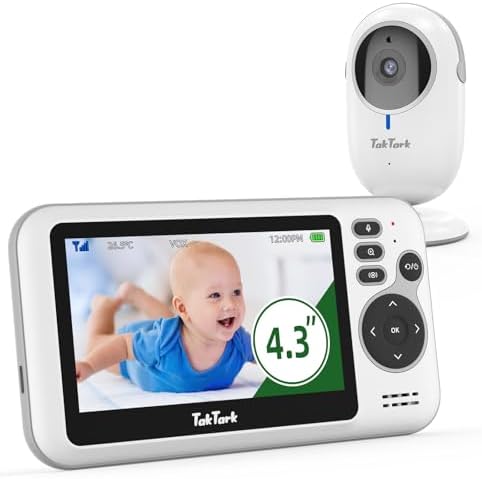 TakTark Babá Eletrônica com Câmera de Bebê 4.3" Monitor, Sem Wi-F...