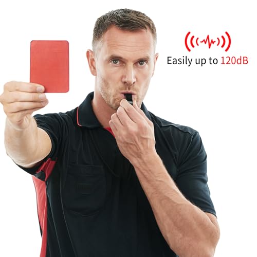 Image of SPORTIC Whistle，3 Pack Durable Plastic Whistles with Lanyards - Loud Crisp Sound for Coaches, Referees, Training, Emergencies, and Outdoor Activities