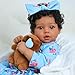 SCOM Lifelike Reborn Black Girl - 20 Inch African American Newborn Baby Girl, Real Life Baby Dolls with Weighted Soft Cloth Body for Kids Age 3 +